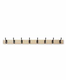 AmazonBasics wandmontage kapstok - 8 moderne haken, natuurlijk