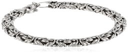Sterling Silver Byzantine Chain Bracelet, 7.5