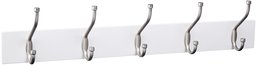 AmazonBasics Wall-Mounted Farmhouse Coat Rack, 5 Standard Hooks
