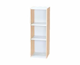 Movian Space Saving Shelf UB-9030 L.Brown/White Iris Ohyama-Meuble de Rangement Petit Espace/Etagere modulable Gain de Place UB-9030-Chêne Clair et Blanc, 30 x 29 x 90 cm, Bois, Beige, 30 cm