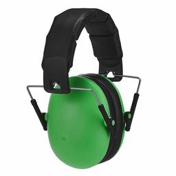 AmazonBasics Kids Ear-Protection Safety Noise Earmuffs, Green