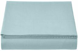 AmazonBasics 200-Thread-Count Polycotton Flat Sheet, 280 x 320 + 10 cm - Light Green