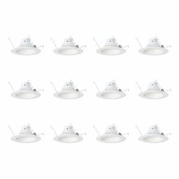 AmazonCommercial 120 Watt Equivalent, 5/6-Inch Recessed Downlight, Dimmable, CEC Compliant, Energy Star, Round LED Light Bulb | Daylight, 12-Pack