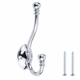 AmazonBasics Ball End Coat Hook, 5-pack Ball End Gepolijst chroom.