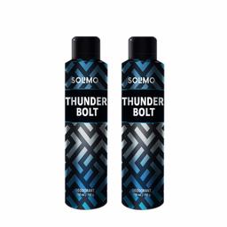 Amazon Brand - Solimo Thunder Bolt Deodorant For Men, 150 ml (Pack of 2)