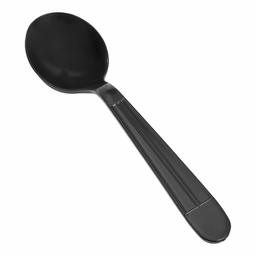 AmazonBasics - Cucchiai da minestra in plastica pesante, confezione da 250 pezzi, colore: nero