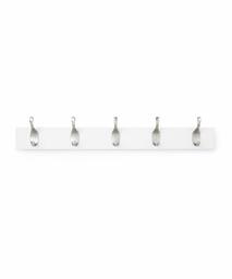 AmazonBasics Porte-Manteau Mural 5 Crochets Modernes Individuel Blanc