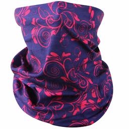 JPGO Neck Gaiter Face Cover Face Scarf for Sun Protection Washable Reusable Balaclava Bandana 1 Piece Dark Purple