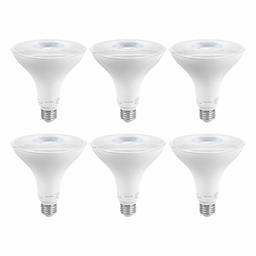 AmazonCommercial 120 Watt Equivalent, 15000 Hours, Dimmable, 1200 Lumens, Energy Star Compliant, PAR38 LED Light Bulb - Pack of 6, Soft White