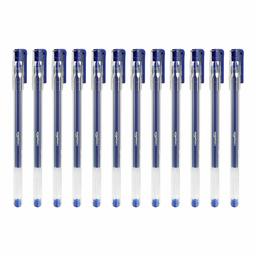 Amazon Basics Hexagonal Gel Ink Pens,Blue, Pack of 12
