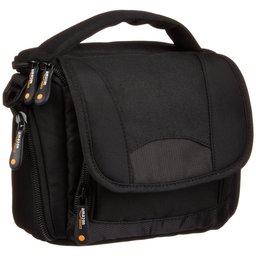 AmazonBasics - Bolso con correa para videocámara, color negro