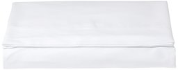 AmazonBasics Drap plane en microfibre, 180 x 290 + 10 cm - Blanc (Blanc Brillant)