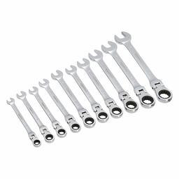 AmazonBasics Lot de clés mixtes à cliquet articulé, 10 pièces