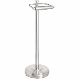 AmazonBasics Bathroom Accessory Collection Classic Round Standing Toilet Paper Holder Stand