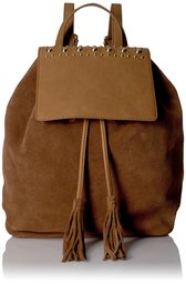 Amazon Brand - The Fix Avery Studded Top Flap Suede Backpack