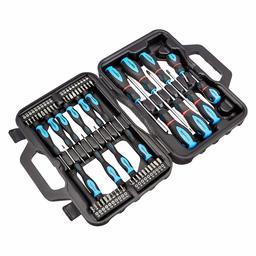 AmazonBasics 58-Piece Screwdriver Set - Precision Slotted, Phillips, Torx