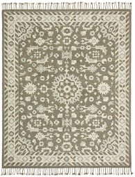 Amazon Brand – Stone & Beam Barnstead Floral Wool Area Rug, 5 x 8 Foot, Charcoal and Beige