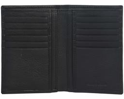 Eono par Amazon Portefeuille en Cuir pour Hommes et Femmes - Design Plat avec Fonction de Protection Contre la Lecture RFID (Cuir de Vachette Nappa Noir)