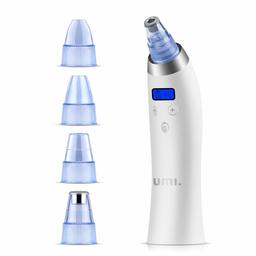 UMI by Amazon Limpador de poros elétrico aspirador de pontos pretos e limpador facial de poros com ecrã LCD e quatro cabeças removíveis 5 velocidades extrator potente, lanco