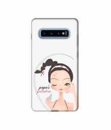 Amazon Brand - Solimo Designer Papa's Princess 3D Printed Hard Back Case Mobile Cover for Samsung Galaxy S10 Plus