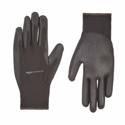 AmazonCommercial 13G Polyesterhandschuhe, PU-Beschichtung, Größe L, 12 Paar
