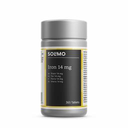 Amazon-Marke: Solimo Nahrungsergänzungsmittel mit Eisen 14 mg, 365 Tabletten
