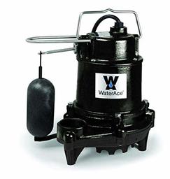 WaterAce WA33SAS Bomba de sumidero, 1/3 HP, negro