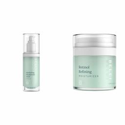 Belei Hydrating Hyaluronic Acid Serum, Fragrance Free, Paraben Free, 2 Fluid Ounces (60 mL) & Retinol Vitamin A Refining Moisturizer, Fragrance Free, Paraben Free, 1.7 Fluid Ounce (50 mL)