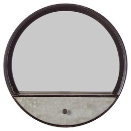 Amazon Brand – Stone & Beam Contemporary Metal Storage Mirror, 15.3