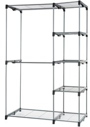 AmazonBasics Double Rod Freestanding Closet, Silver