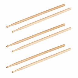 AmazonBasics 5A Drumsticks - Oak, 3-Pair Pack