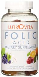 Lutrovita Folic Acid Gummy, Assorted, 200 Count