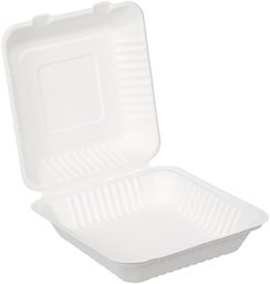 AmazonBasics - Recipiente para alimentos de 9 x 9 x 3 pulgadas, paquete de 50