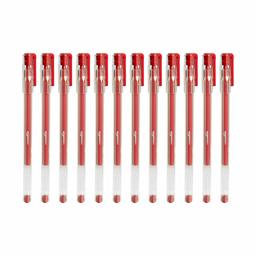 Amazon Basics Stylos hexagonaux à encre gel, Rouge, Lot de 12