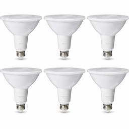 AmazonBasics - foco LED PAR38 (renovada), 120 W, Paquete 6, Blanco Suave