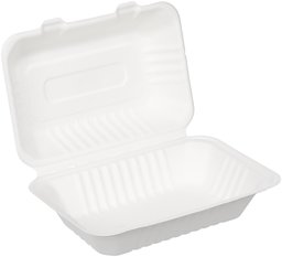 AmazonBasics – Contenedor de comida compostable para llevar, 15 x 23 x 3 pulgadas, paquete de 100