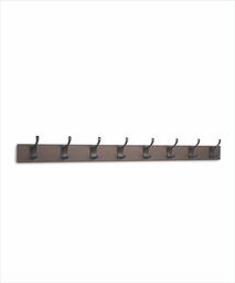 AmazonBasics Wall Mounted Coat Rack, 8 Modern Hooks, Set of 2, Espresso