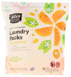365 by Whole Foods Market, Liquid Detergent Liquid Packs, Jasmine Citrus, 45 Count