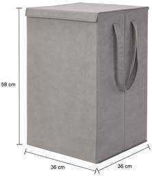 Amazon Brand - Solimo Fabric Foldable Laundry Organiser, Grey