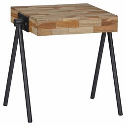 Rivet Hendrix Rustikaler Tisch aus Naturholz Kleiner Beistelltisch natur