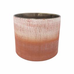 Amazon Brand – Rivet Rustic Stoneware Crosshatch Indoor Outdoor Flower Plant Pot, 8.7