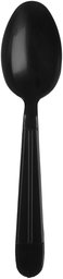 AmazonBasics Heavy-Weight Plastic Spoons, Black, 1,000-Count
