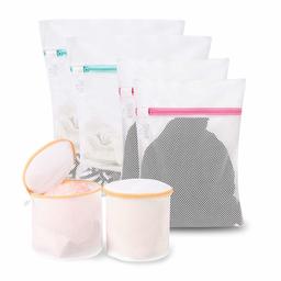 Eono by Amazon - Sacs à Linge, Filet de Lavage de Soutien-Gorge, Sac à Lavage du Linge à Mailles, Sac de Machine à Laver, pour Blouse, Bas, Soutien-Gorge, Lingerie, 6 Set (2L+2M+2Soutien-Gorge)