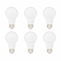 Ampoule LED A19 à intensité variable, durée de vie de 10 000 heures 40 W 6-Pack Blanc clair