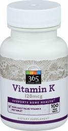 365 Everyday Value, Vitamin K 120mcg, 100 ct