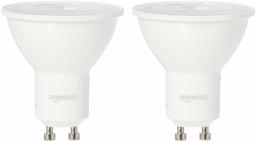 AmazonBasics 50 Watt Equivalent, Daylight, Dimmable, GU10 LED Light Bulb | 2-Pack (Renewed)