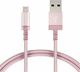 AmazonBasics Cable de nailon trenzado Lightning a USB A con certificación de Apple - dorado rosa (6 pies/1.8 m)