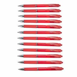 AmazonBasics Retractable Gel Pens - Medium Point, 12 Count, Red
