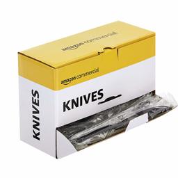 AmazonCommercial - Cajas de exhibición para llevar, 2 cajas de 125 envueltas individualmente, Cuchillos de cocina y Santoku