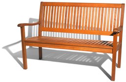 Strathwood - Banco de 2 plazas de madera dura para todo tipo de clima